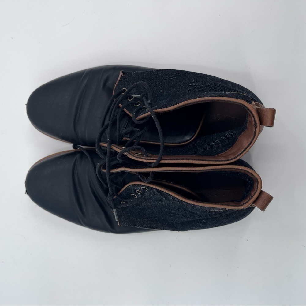 Call It Spring black leather boots shoes size 9.5 - Picture 2 of 12